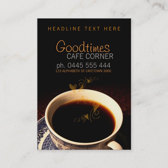 Carte de visite de café Goodtimes (Devant)
