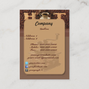 Carte de visite de café grillé
