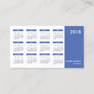 Carte de visite de calendrier Smart Professional
