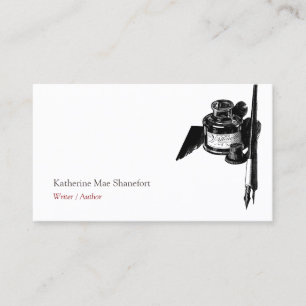 Carte de visite de calligraphe d'auteur d'auteur