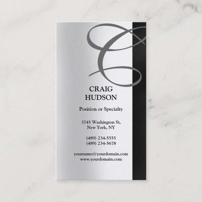 Carte de visite de calligraphie (Devant)