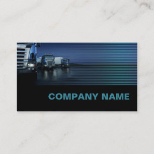 Carte de visite de camion bleu nuit
