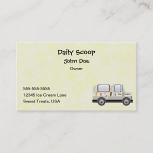 Carte de visite de camion de crème glacée