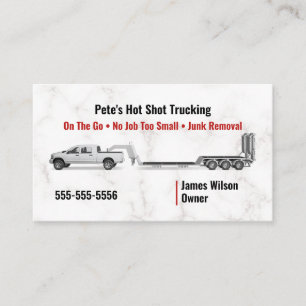 Carte de visite de camionnage à chaud