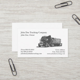 Carte de visite de camionnage de camionneur