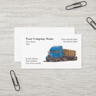 Carte de visite de camionnage de camionneur