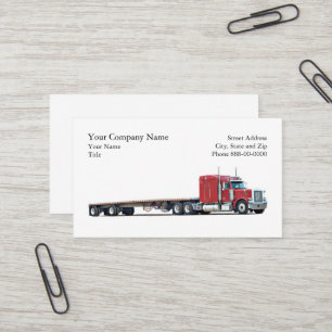 Carte de visite de camionnage de camionneur
