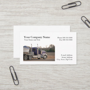 Carte de visite de camionnage de camionneur