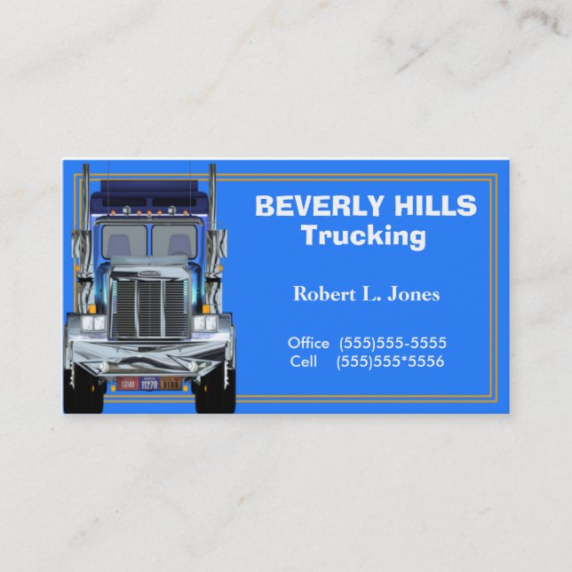 Carte de visite de camions (Devant)