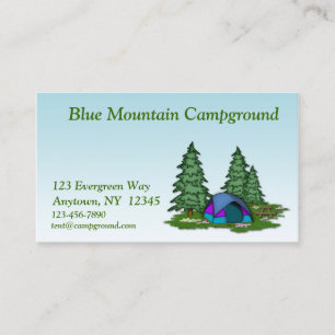 Carte de visite de camping