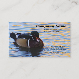 Carte de visite de canard en bois