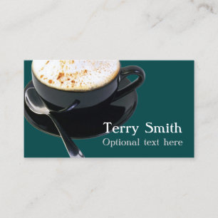 Carte de visite de cappuccino