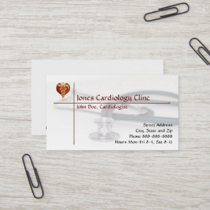 Carte de visite de cardiologue