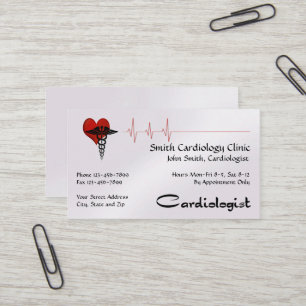 Carte de visite de cardiologue