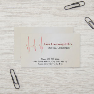 Carte de visite de cardiologue