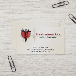 Carte de visite de cardiologue