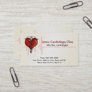 Carte de visite de cardiologue