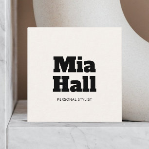 Carte de visite de Carré blanc minimaliste de dall
