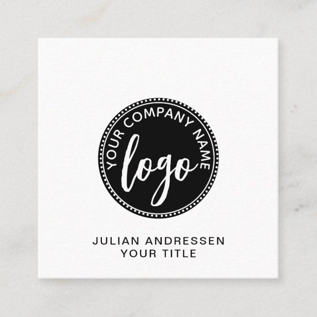 Carte de visite de Carré de logo (Devant)