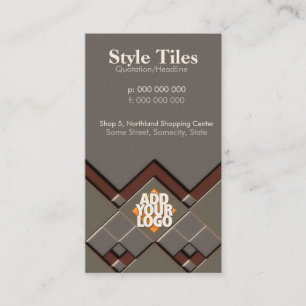 Carte de visite de carreaux de style