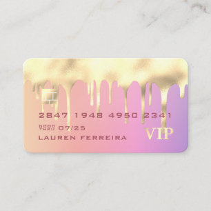 Carte de visite de carte de crédit Gold Driple Rai