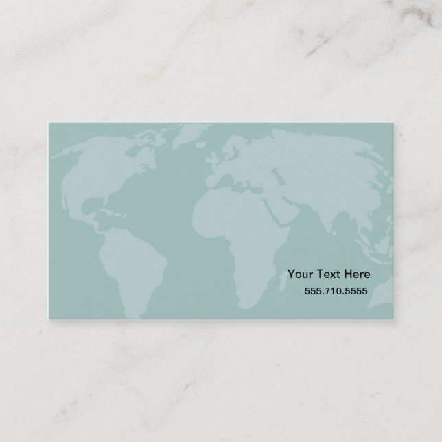 carte de visite de carte du monde (Devant)
