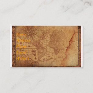 Carte de visite de carte du monde