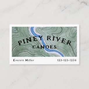 Carte de visite de carte topographique