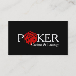 Carte de visite de casino Red Dice Poker