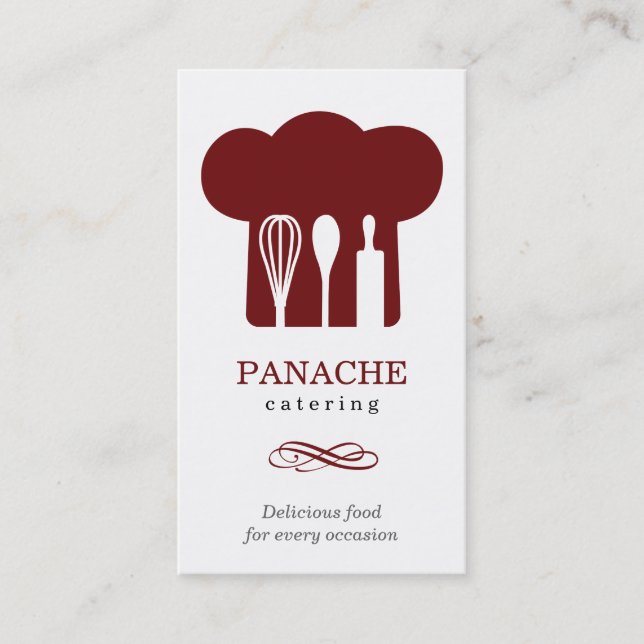 Carte de visite de casquette de chef (Devant)