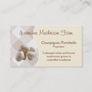 Carte de visite de champignon