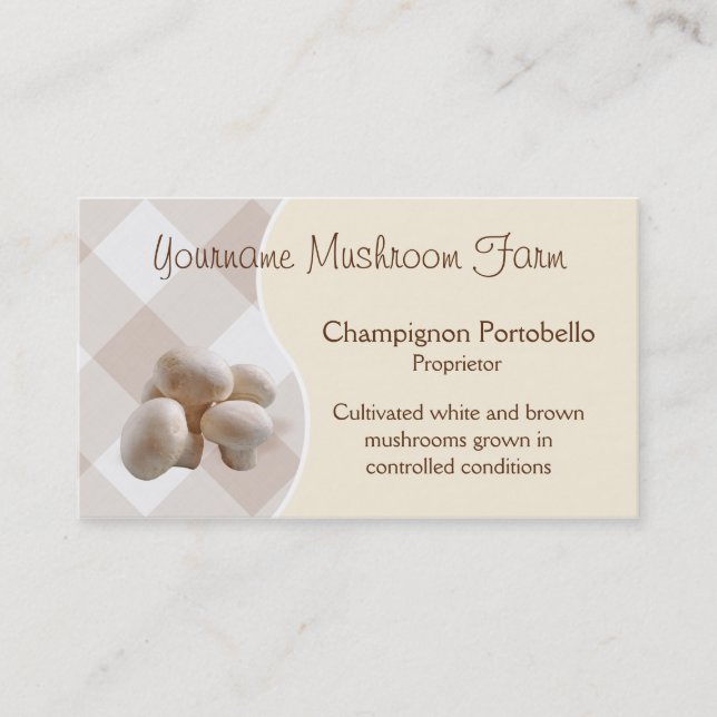Carte de visite de champignon (Devant)