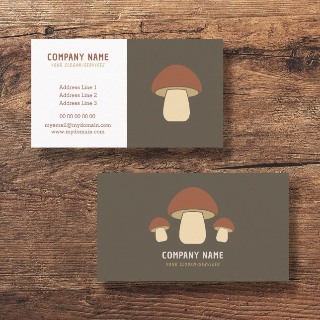 Carte de visite de champignons (Mushroom Business Card)