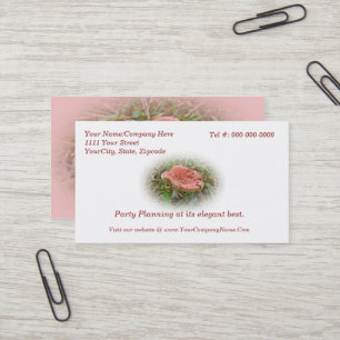 Carte de visite de champignons roses