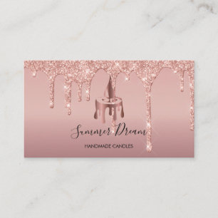 Carte de visite de chandelle de miel simple et mod