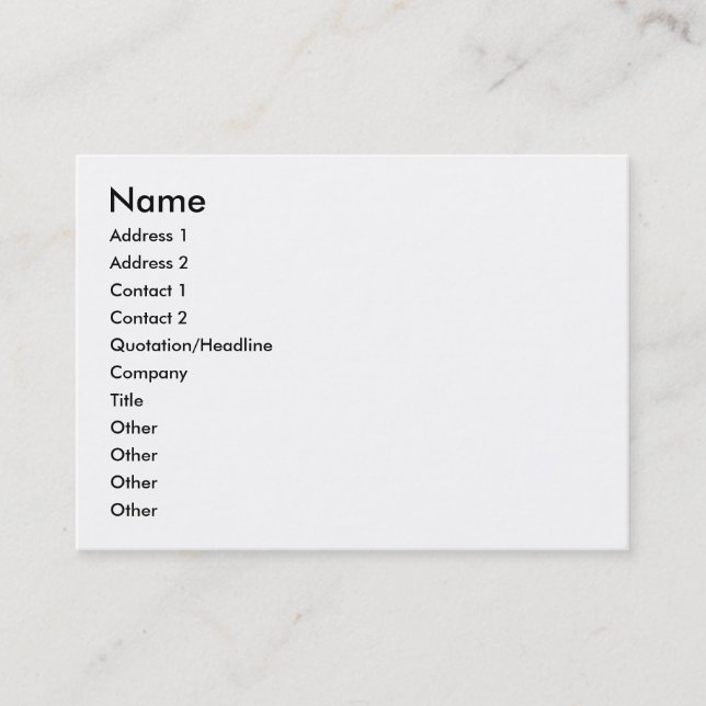 carte de visite de chardon (Devant)