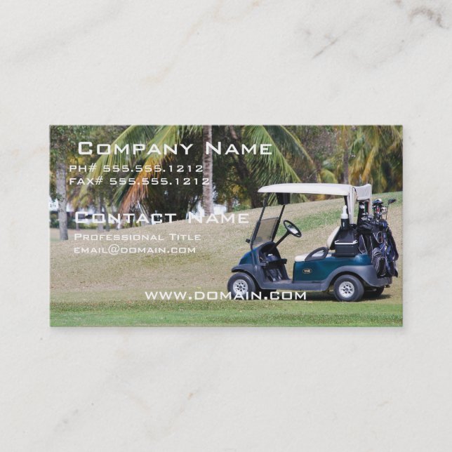 Carte de visite de chariot de golf (Devant)