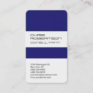Carte de visite de charme blanc Midnight Blue