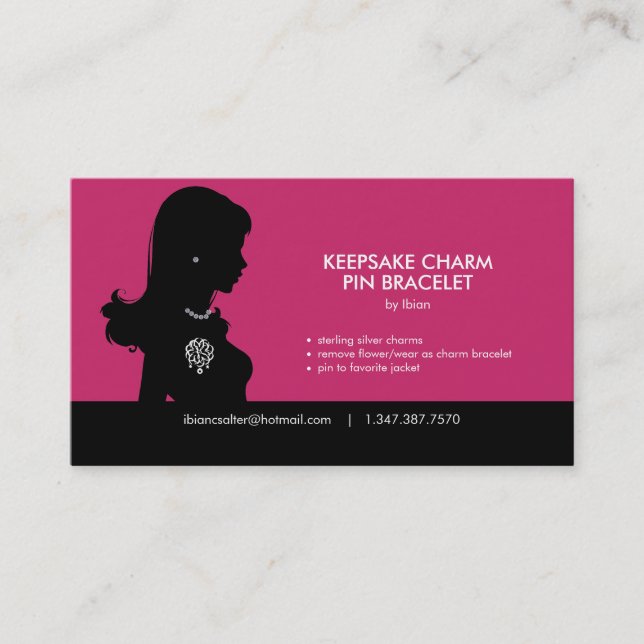 Carte de visite de charme Bracelet (Devant)