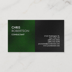 Carte de visite de charme gris vert clair
