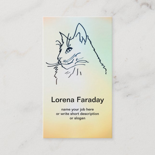 carte de visite de chat (Devant)