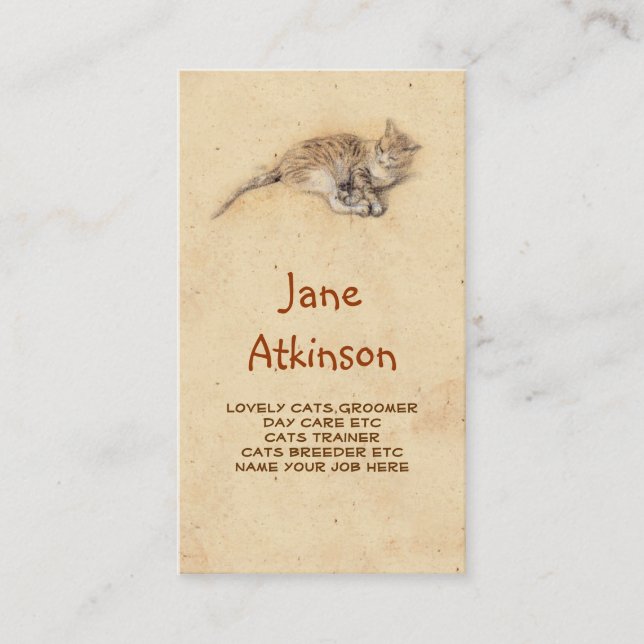 carte de visite de chats de chat (Devant)