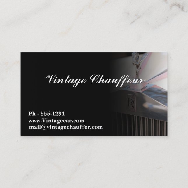 Carte de visite de chauffeur (Devant)