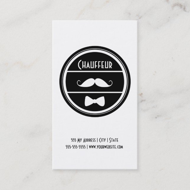 Carte de visite de chauffeur (Devant)