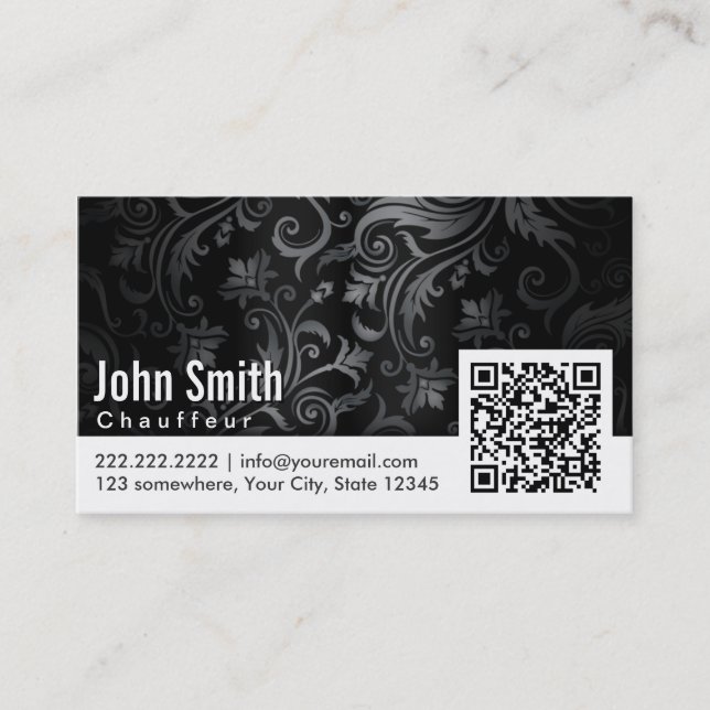 Carte de visite de chauffeur de code de l'ornement (Devant)