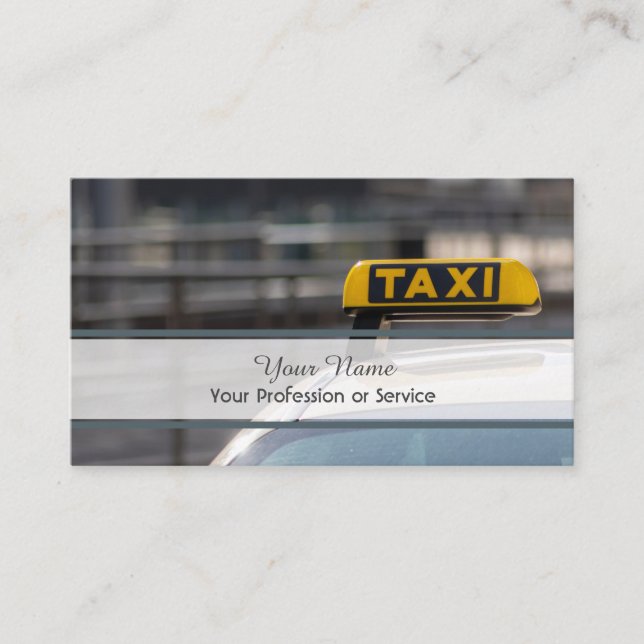 Carte de visite de chauffeur de taxi professionnel (Devant)