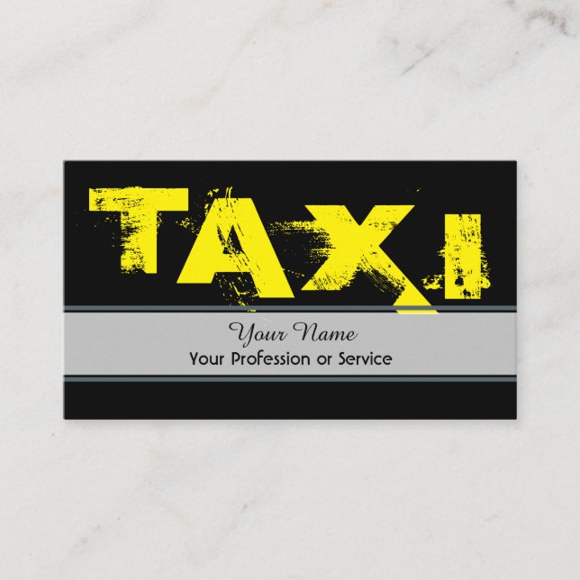 Carte de visite de chauffeur de taxi professionnel (Devant)