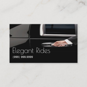 Carte de visite de chauffeur du service de voiture