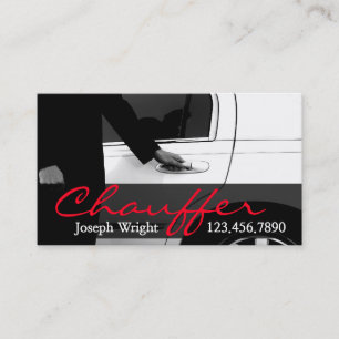 Carte de visite de chauffeur du service de voiture