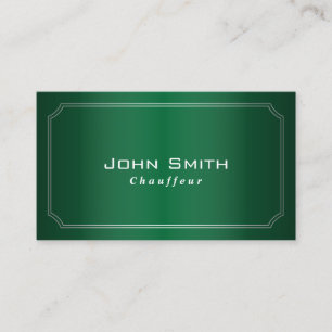 Carte de visite de chauffeur encadré par vert chi